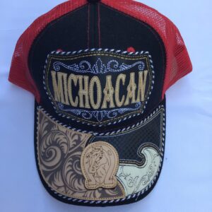 gorra negra con rojo michoacán