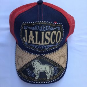 Gorra azul marino con rojo