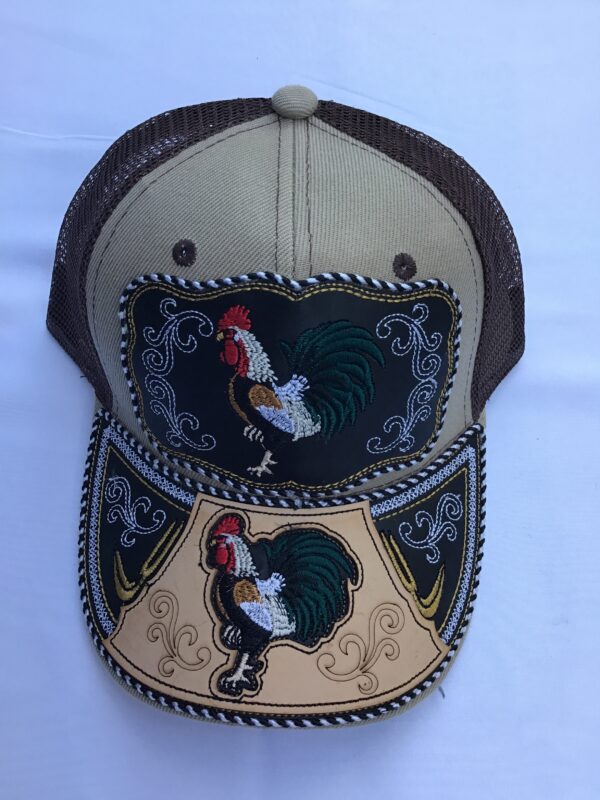 Printed rooster ranch caps