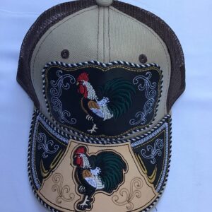 Printed rooster ranch caps