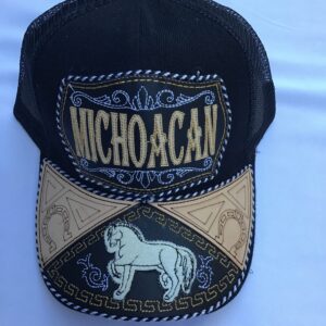 Gorra negra michoacán caballo blanco