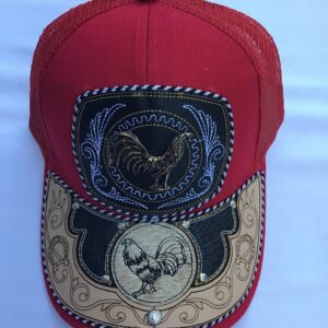 Gorra ranchera roja gallo