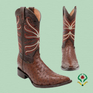 Brown Ostrich Boots - Last Chihuahua