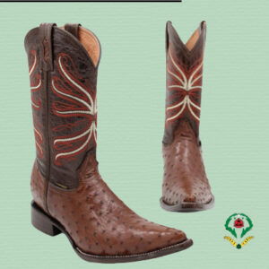 Brown Ostrich Boots - Last Chihuahua