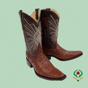 Brown Ostrich Boots - Holland Last