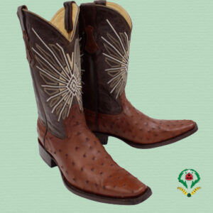 Brown Ostrich Boots - Holland Last