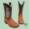 Botas Avestruz Coñac - Horma Bulldog