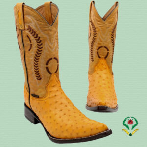 Butter Ostrich Boots - Last Chihuahua