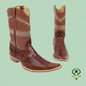 Botas Cocodrilo Coñac - Horma Holanda