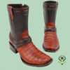 Cognac Crocodile Boots - Dylan Model