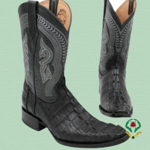 Botas Cocodrilo Negro - Horma Holanda