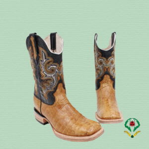 Botas Cocodrilo Paja - Horma Bulldog