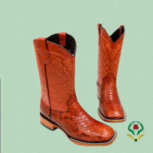 Piton Cognac Boots - Bulldog Last