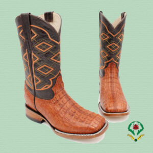 Cognac crocodile boots - Bulldog