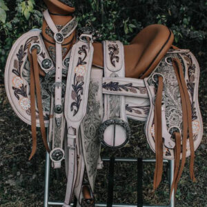 Arena color frame with brown saddle 2