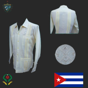 Guayabera seda francesa bordada