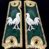 Cacha Gallos Blancos con Verde