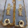 Cacha Santa Muerte Golden with white