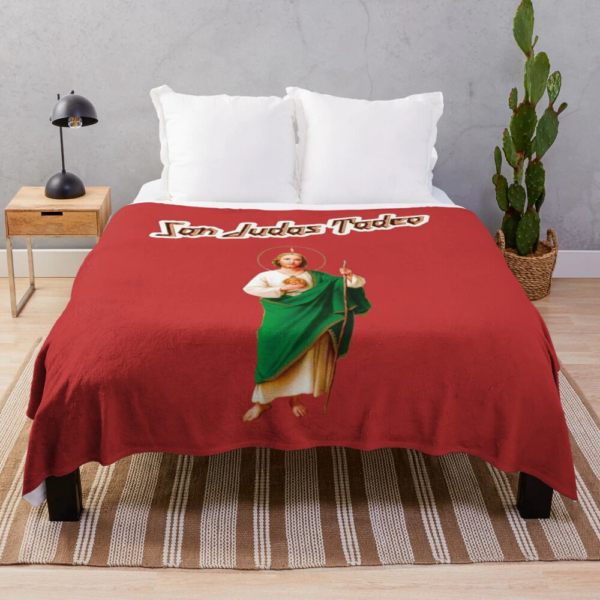 San Judas Tadeo, San Juditas Bedding Set Weed Fuzzy Throw Blanket