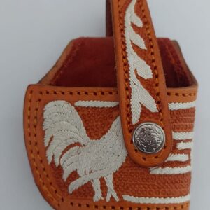 Holster con gallo bordado