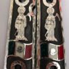 Silver plated government 1911 gun grips Mexican Narco style Cachas Silver San Judas Mexican Flag