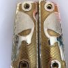 Gold plated govermment 1911 gun grips Mexican Narco style Cachas Silver Skull