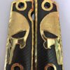 Gold plated govermment 1911 gun grips Mexican Narco style Cachas Golden Skull