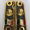 Gold plated govermment 1911 gun grips Mexican Narco style Cachas Mexican Eagle Black Edition