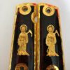 Gold plated government 1911 gun grips Mexican Narco style Cachas Santa Muerte