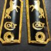 Gold plated gun grip - Colt - Colt Caballo Fondo Negro