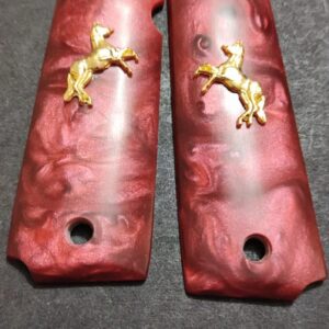 Hand Made Gun Grip - Colt - Roja