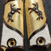 Gold plated gun grip - Colt - Caballo Negro