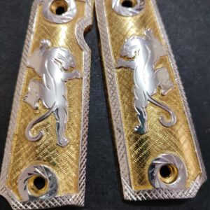 Gold plated gun grip - Colt - Puma Plateado