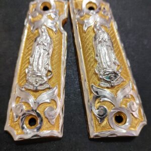 Gold plated gun grip - Colt - Dorado San Judas Plateado 2