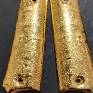 Gold plated gun grip - Colt