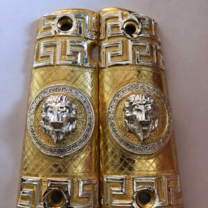 Gold plated gun grip - Colt - Dorado León Plateado