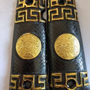 Gold plated gun grip - Colt - Negro y Dorado Moneda