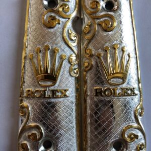 Gold plated gun grip - Colt - Plateado Rolex Dorado