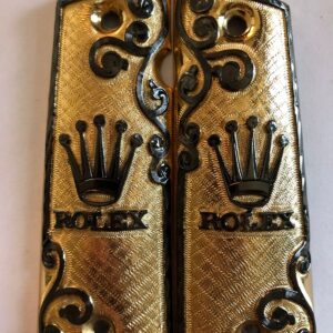 Gold plated gun grip - Colt - Dorado Rolex Negro