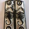 Silver plated gun grip - Colt - Plateado Escorpion Negro