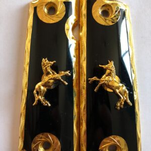 Gold plated gun grip - Colt - Dorado y Negro Caballo Dorado 2