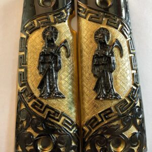 Gold plated gun grip - Colt - Negra San Judas Negro