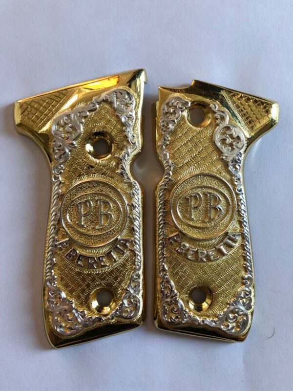 Gold plated gun grip - Beretta 92 - PB