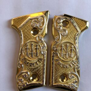 Gold plated gun grip - Beretta 92 - Flechas