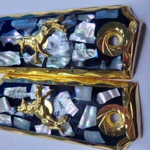 Gold plated gun grip - Colt - Piedras Azules Caballo Colt