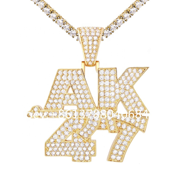 Buss down Pendant Iced Out VVS Moissanite Diamond Jewelry S925 AK47 Custom Pendant
