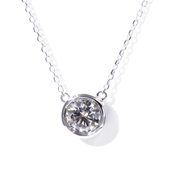 Jewelry Promotion 14K Solid White Gold 1.2Ct IGI Lab Grown Diamond Solitaire Engagement Necklace