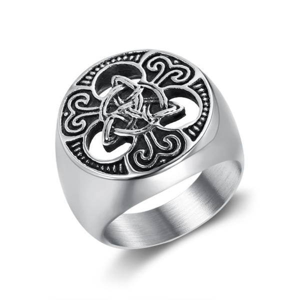 Wholesale Retro 316 Stainless Steel / Titanium Steel Viking Celtic Knot Men Charm Ring Jewelry